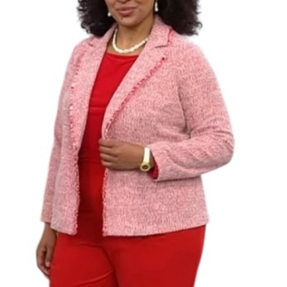 IMAN Global Chic Boucle Blazer 2X - Picture 1 of 8
